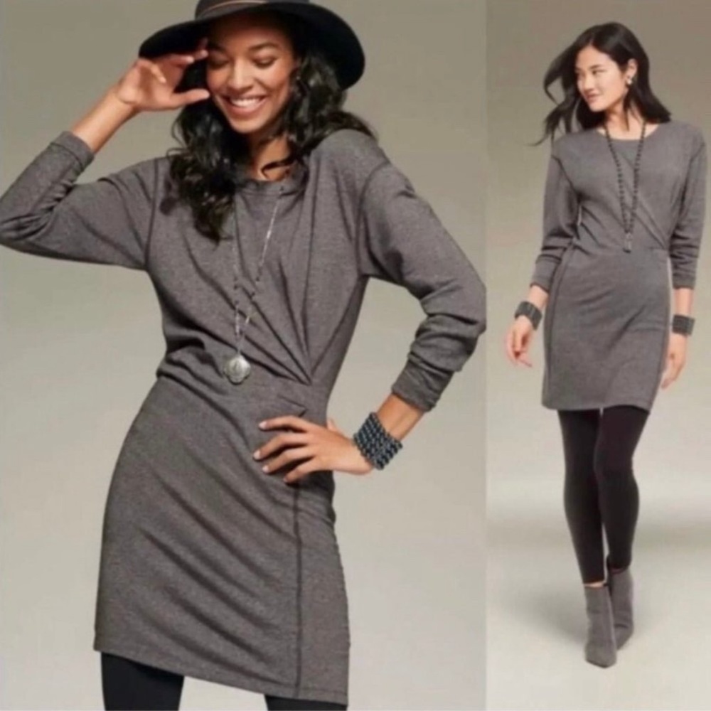 EUC CAbi Obsidian Put on Crewneck Dress size S